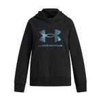 Under Armour UA Rival Flc Shimmer Hdy Kız Çocuk Sweatshirt Black / / Iridescent YLG