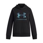 Under Armour UA Rival Flc Shimmer Hdy Kız Çocuk Sweatshirt Black / / Iridescent YXL