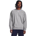Under Armour UA Rival Fleece Crew Erkek Sweatshirt Castlerock Light Heather / / White SM
