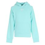 Under Armour UA Rival Fleece Hoodie Erkek Çocuk Sweatshirt, Neo Turquoise / / White, M