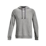 Under Armour UA Rival Fleece Hoodie Erkek Sweatshirt Castlerock Light Heather / / White SM