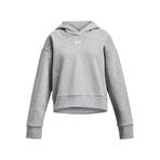 Under Armour UA Rival Fleece Hoodie Kız Çocuk Sweatshirt Mod Gray Light Heather / / White YXS