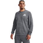 Under Armour UA Rival Terry Graphic Crew Erkek Sweatshirt, Pitch Gray Full Heather / / White, L