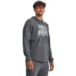 Under Armour UA Rival Terry Graphic HD Pitch Gray Full Heather White Erkek Sweatshirt