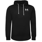 Under Armour UA Rival Terry LC HD Erkek Sweatshirt Black / / Onyx White MD