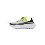Under Armour UA SlipSpeed Mega Ripstop Unisex Yetişkin Sportstyle Ayakkabı, White/Black/High Vis Yellow, 39