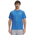 Under Armour UA Tech Textured SS Erkek T-Shirt Blue Atlantis / / White MD