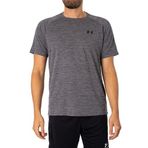 Under Armour UA Tech Textured SS Erkek T-Shirt Castlerock / / Black SM