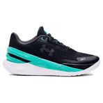 Under Armour Unisex Curry 2 Low FloTro Basketbol Ayakkabısı, Siyah, Turkuaz, Beyaz, 41 Beden