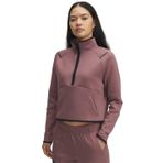 Under Armour Unstoppable Flc HZ Kadın Sweatshirt Maroon Mist / / Black XS