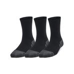 Under Armour Y UA Perform Tech 3p Crew Erkek Çocuk Çorap Black/Black/Jet Gray MD