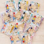 Under the Sea Party Favors - 12 ADET Okyanus Hayvanları Doğum Günü Partisi Malzemeleri - Deniz Kabarcıkları ve Boya El Sanatları - Deniz Kızı Köpekbalığı Doğum Günü Süslemeleri Goodie Çantalar