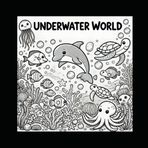 „Underwaterworld" Mein erstes Ausmalbuch – Entdecke die faszinierenden Ozeane! Über 40 Meerestier Bilder zum Ausmalen. Für Kinder ab 4 Jahren.