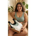 Underwear Bodyway 3'lü Set Büyük Beden Pedli Ribana Fitilli Büstiyer Kalın Askılı Battal Boy Yarım Atlet Sütyen - 110 - 115 - Siyah - Beyaz - Yeşil