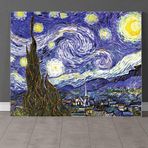 Undizayn Vincent Van Gogh-Yıldızlı Gece Kanvas Tablo, 90x120 Cm