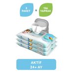 Uni Baby 156 Yaprak Aktif Oyna Öğren 3'lü Islak Mendil