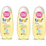 Uni Baby 200 ml Saç ve Vücut Şampuanı 3'lü Set Boyasız ve Hassas Ciltler İçin Özel Formül