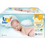 Uni Baby 3x40 Adet Yenidoğan Islak Mendil 1 Yaprak Cilt Dostu ve Dermatolojik Test Edilmiş