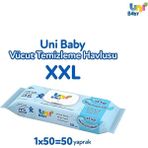 Uni Baby 4 Adet Vücut Temizleme Mendili 50 Yaprak Xxl