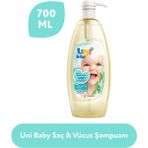 Uni Baby 700 ml Şampuan Doğal Bitkisel Özlü Göz Yakmayan Dermatolojik Test Edilmiş - Renkli - Standart