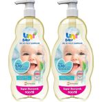 Uni Baby 900ML Klasik Bebek Saç ve Vücut Şampuanı Pompalı Set Hassas Ciltler İçin Göz Yakmayan