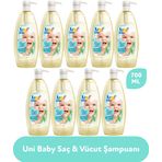 Uni Baby 9x700 ml Saç ve Vücut Şampuan