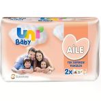 Uni Baby Aile 2x90 Yaprak Plastik Kapaklı Islak Havlu Mendil