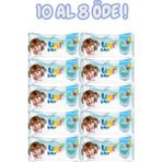 Uni Baby Aktif Islak Mendil 10’lu Paket 24+ Ay – 10 Al 8 Öde, Dermatolojik Testli, Alkolsüz, Parabensiz, 520 Yaprak
