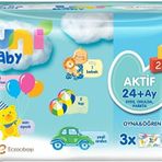 Uni Baby Aktif Oyna Öğren 52 Yaprak 3'lü Paket 156 Yaprak Islak Havlu