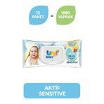 Uni Baby Aktif Sensitive 12x90 Adet Islak Mendil