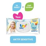 Uni Baby Aktif Sensitive 24 lü 2160 Yaprak Islak Mendil