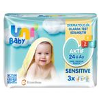 Uni Baby Aktif Sensitive 3x52 li Islak Mendil