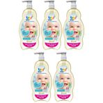 Uni Baby Bebek Saç ve Vücut Şampuanı 900ml, Pompalı, 5'li Set