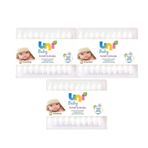 Uni Baby Bebekler İçin Emniyetli 60x3 Adet Kulak Temizleme Çubuğu