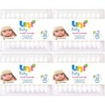 Uni Baby Bebekler İçin Emniyetli 60x4 Adet Kulak Temizleme Çubuğu