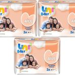 Uni Baby Islak Havlu Mendil Aile 52 Yaprak (9 Lu Set) 468 Yaprak (3Pk*3)