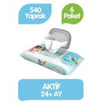 Uni Baby Kapaklı 90x6 Adet 540 Yaprak Islak Havlu