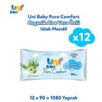 Uni Baby Pure Comfort Aloe Vera Özlü Islak Mendil 90 Lı X 12 Adet