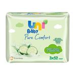 Uni Baby Pure Comfort Bebek Losyonlu ve Salatalık Özlü 3x52 Adet Yaprak Islak Mendil