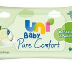 Uni Baby Pure Comfort Bebek Losyonlu ve Salatalık Özlü Islak Mendil 24x90 2160 Yaprak