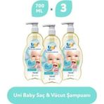 Uni Baby Saç Ve Vücut Şampuanı 700 Ml 3'Lü Set