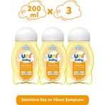 Uni Baby Sensitive Saç ve Vücut Şampuanı 200 ml 3'lü