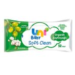Uni Baby Soft Clean Organik Pamuk Özlü & Zeytinyağlı Islak Mendil 24x52 Adet