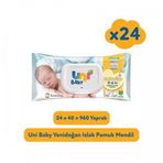 Uni Baby Yenidoğan Islak Mendil 40 lı x 24 Adet