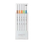 Uni-Ball Akrilik Uçlu Keçeli Kalem Emott 0.4 Mm Fine 5 Renk Doğa PEM-SY/5C.06