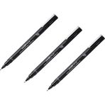 Uni-Ball Pin Teknik Çizim Kalemi 0.9 mm Siyah 3'lü