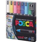Uni-Ball Posca 0.7 Su Bazlı Poster Kalemi Markörü Ana Renk 8 Li