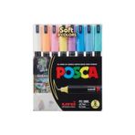 Uni-Ball Posca 0.7Mm Su Bazlı Poster Markör Kalem Soft 8 Renk