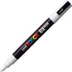Uni-Ball Posca 0.9-1.3 mm Poster Markör Kalem Beyaz Renk (1 Adet) Hızlı ve Etkili İşaretleme