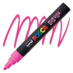 Uni-Ball Posca 1.8-2.5 Su Bazlı Poster Boyama Kalemi Markörü Fosforlu Pembe N Pc-5M (6 Lı Paket)